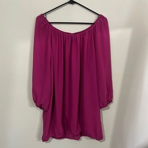 Fuchsia off the shoulder top
